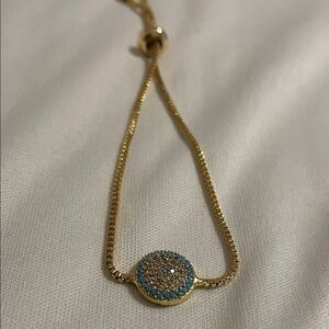 Elegant Gold plated and Blue Bracelet